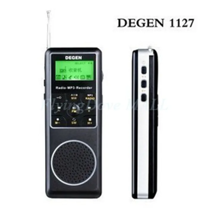 Degen радиоприемник МВт SW AM коротковолновый FM стерео радио Деген DE1127 4 Гб MP3 плеер и голос Регистраторы с