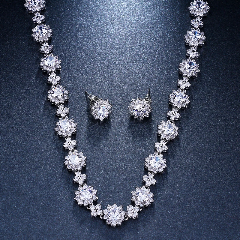 GMGYQ Zircons 2 Stks CZ Groene Kristal повязки Ketting En Oorbellen наборы люкс Vrouwen Bruiloft аксессуары комплект ювелирных украшений