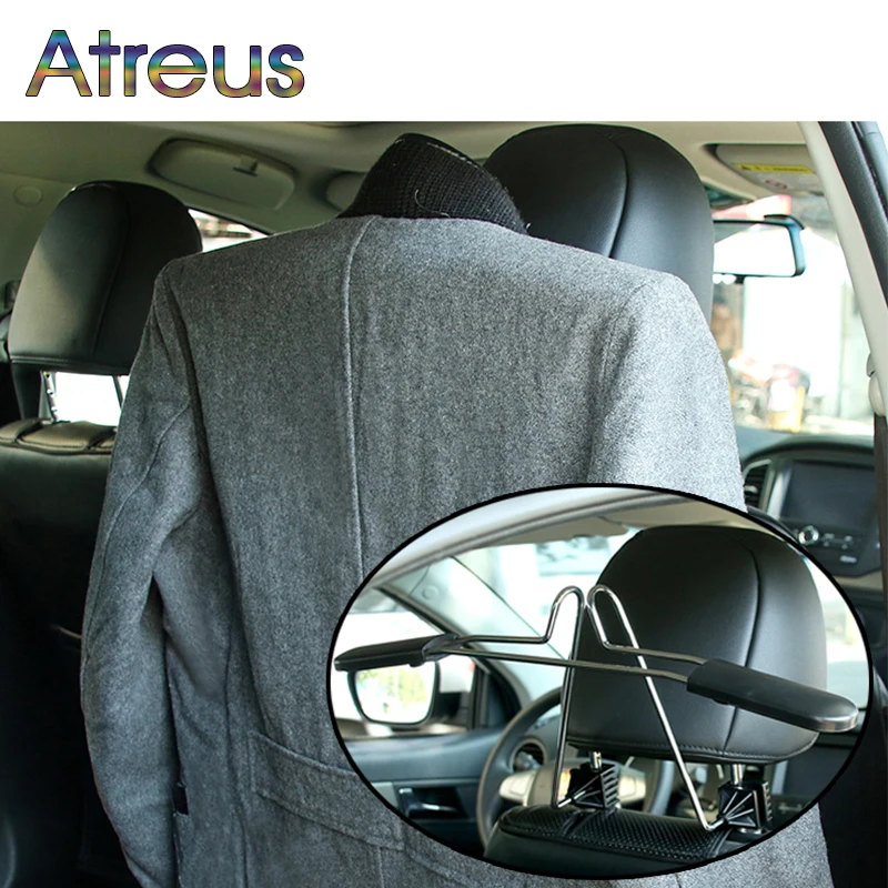 

Atreus 1 шт. Автомобильная вешалка металлическая нержавеющая сталь подголовник Вешалка для Peugeot 307 206 407 Citroen C4 C5 Honda Civic Accord CRV Lada