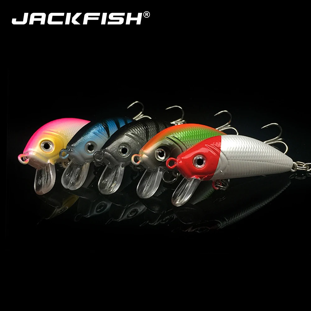 JACKFISH жесткая рыболовная приманка 3 7 г/5 5 см с тройным крючком 6 # глубина