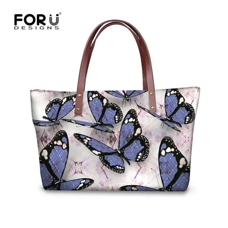 FORUDESIGNS/дизайнерская женская сумка с объемной бабочкой Брендовая тоут ручная
