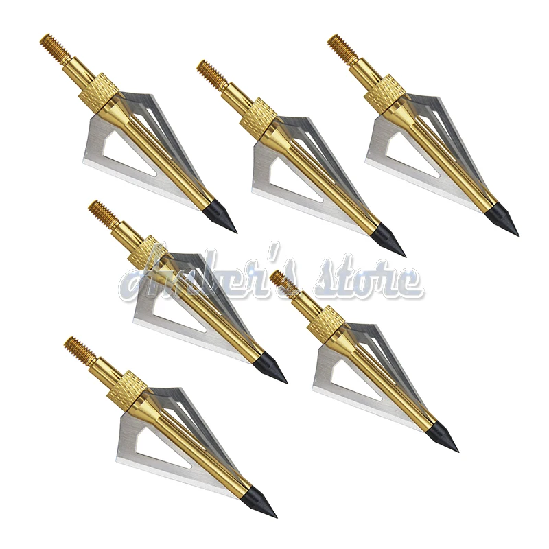 Высокое качество 12 шт черный/красный/Золотой/синий охотничьи стрела Broadheads 100
