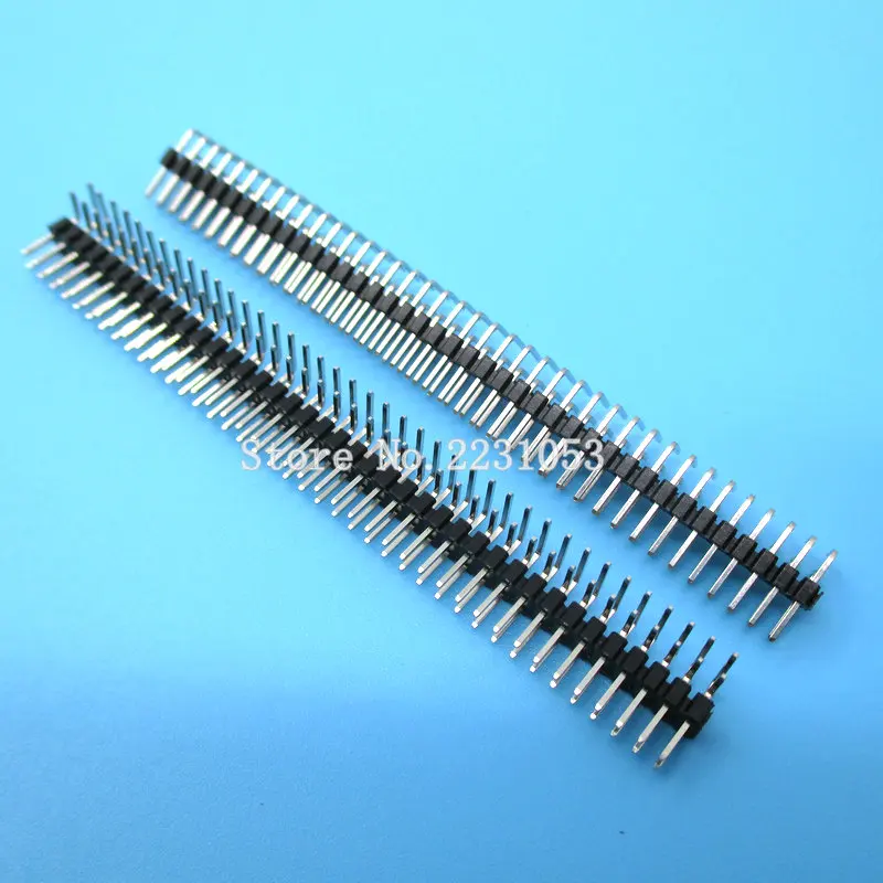 

5PCS/LOT 2mm 2*40 Pin Right Angle Male Double Row Pin Header Strip pin header