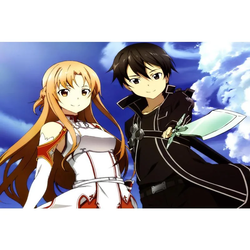 

Nice Custom Sword Art Online Poster Home Decor Cloth Fabric Posters Best Gift Canvas Posters 20X30cm,27X40cm,30X45cm