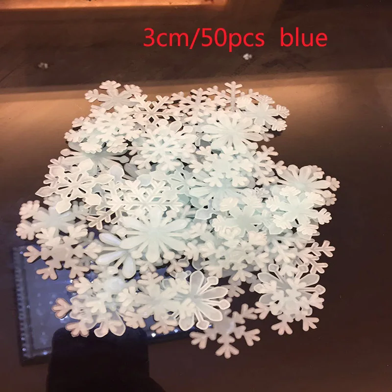 3cm blue 50pcs 3D Звезда и Луна энергии хранения флуоресцентный светится в темноте светящиеся наклейки на стену для детской комнаты гостиной наклейка - Цвет: 3cm blue 50pcs