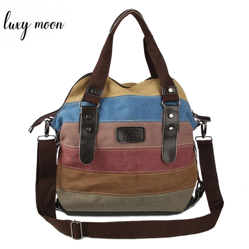 

Модные сумки-мессенджеры радужного цвета, холщовая женская сумка в стиле пэчворк, вместительные хозяйственные тоуты, Повседневная сумка че...