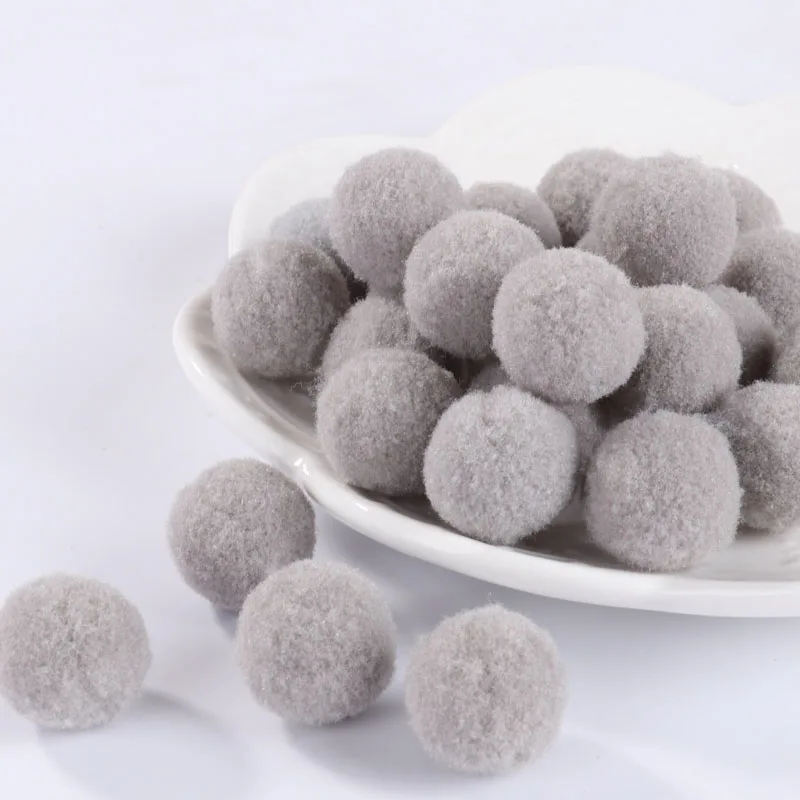 23 Light Gray 100 шт помпоны 25 мм помпоны шарики для DIY вечерние украшения дома сада свадьбы швейная одежда детские игрушки аксессуары - Цвет: 23 Light Gray