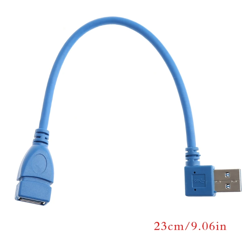 USB 3,0 тип A левый/правый угол 90 градусов папа-прямой Женский Кабель-адаптер удлинитель