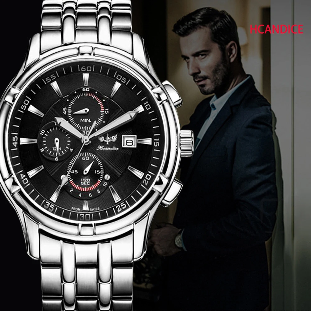 Splendid Relogio masculino hcandice Элитный бренд полностью из нержавеющей стали Аналоговый