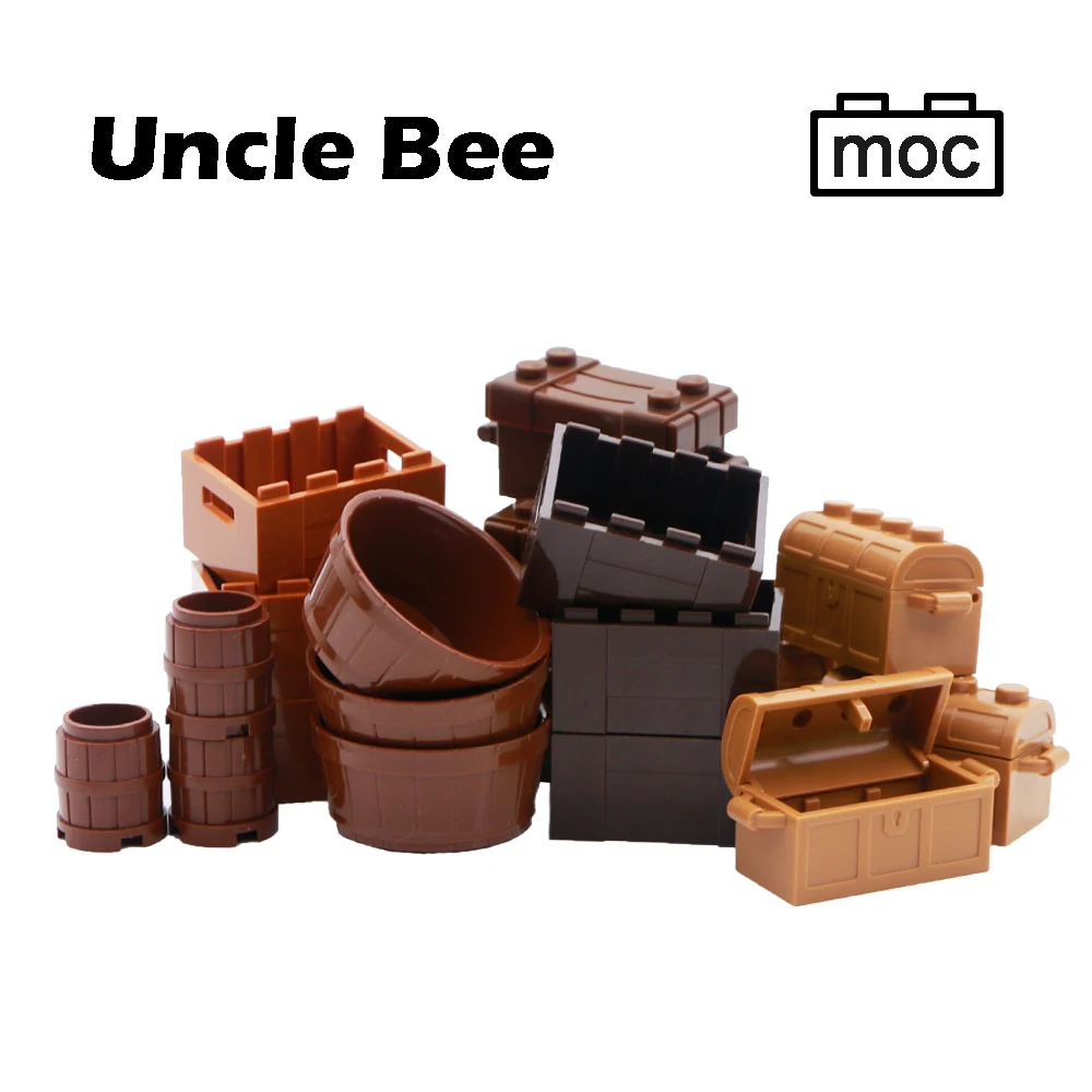 Городской бокс аксессуары блоки сундук с сокровищами корзина контейнер для