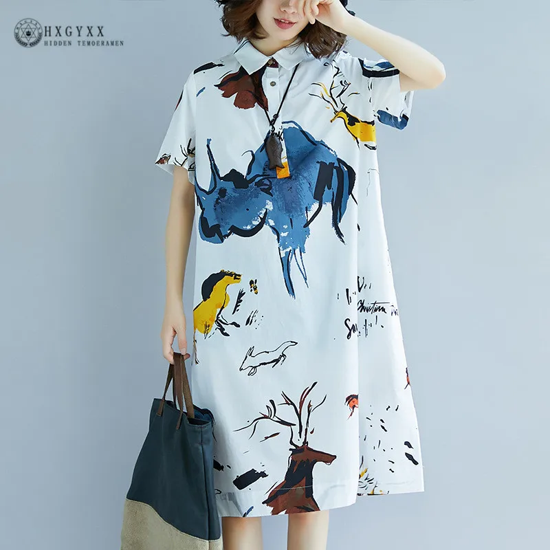 Женское платье рубашка средней длины свободное повседневное ТРАПЕЦИЕВИДНОЕ