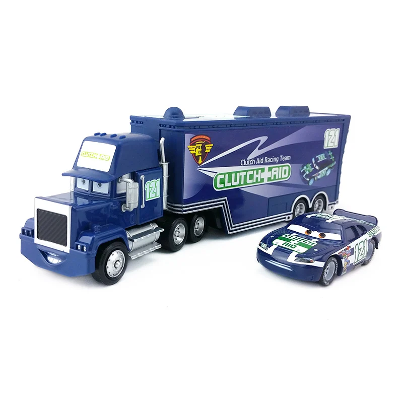 Disney Pixar Cars 2 шт./компл. Lightning McQueen Mack Uncle Truck The King Чико Хикс модель игрушечной машины 1:55 Свободные Новые дети мальчик подарок - Цвет: NO.121 Mack Set
