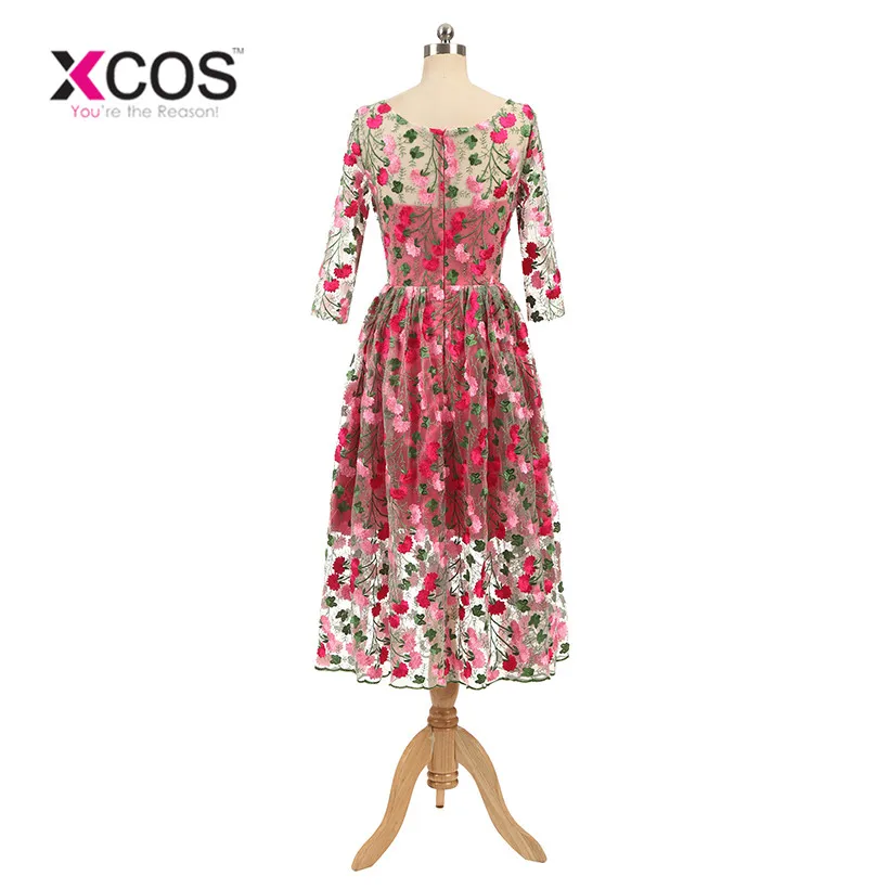 XCOS Robe De Soiree 2018 элегантное платье с вырезом &quotлодочка&quot Роскошная вышивка