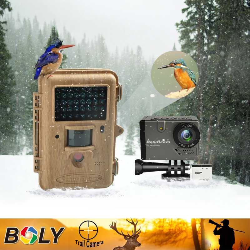 Охотничья камера Bolyguard 12MP 720P 940nm два фокуса наблюдения за птицами 100ft тепловизор и