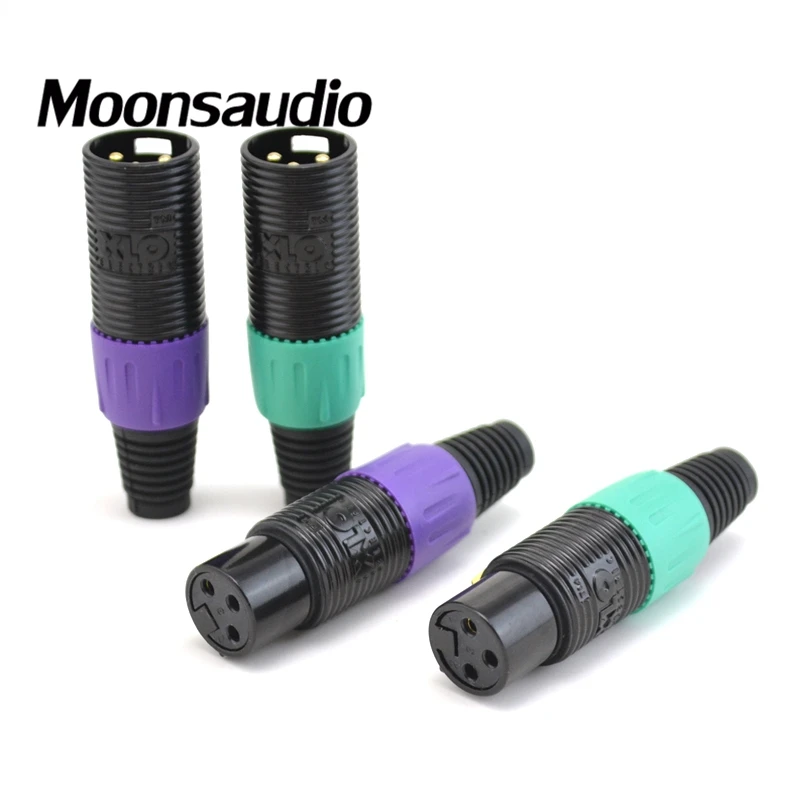 4 шт XLO Ссылка 24K с позолотой XLR plug баланс разъем для аудио соединительный кабель|xlr