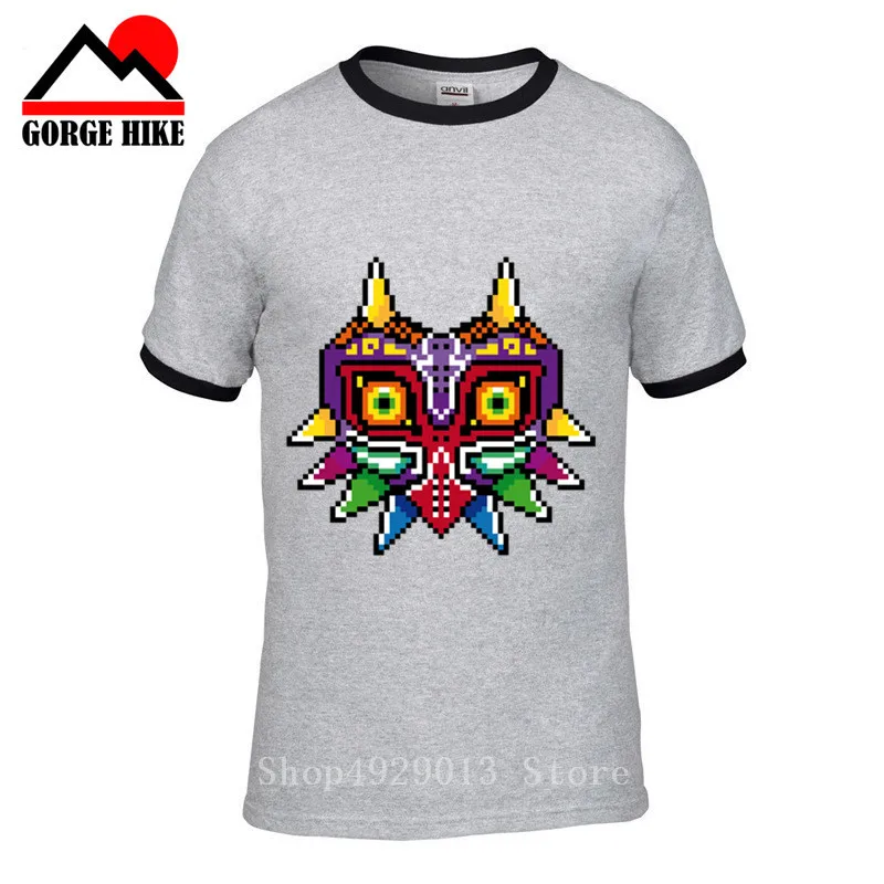 Pixel Art Design Majoras Mask Legend Of Zelda футболка для мужчин футболки 2019 Летняя мужская одежда с
