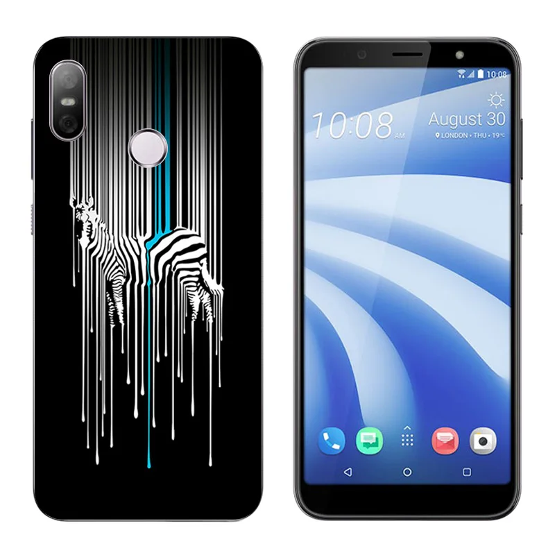 6.0&quot for HTC U12 life Soft Silicone Cases Expression Printing Back Cover Funda Luxury TPU Protection Shell |