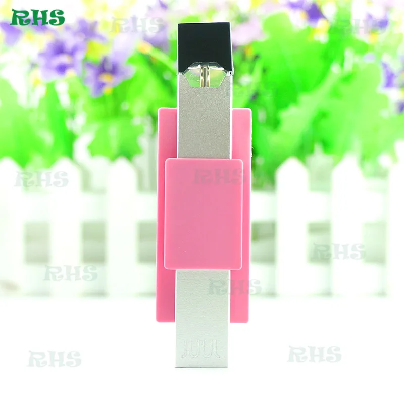 pink 2 шт силиконовый держатель для телефона для Juul, Juul ожерелье, толстый резиновый держатель Juul для задней части телефона juul держатель - Цвет: pink