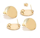 Серьги-гвоздики из нержавеющей стали 40 шт., золотые серьги-гвоздики с петлями, гнутые круглые компоненты для изготовления сережек