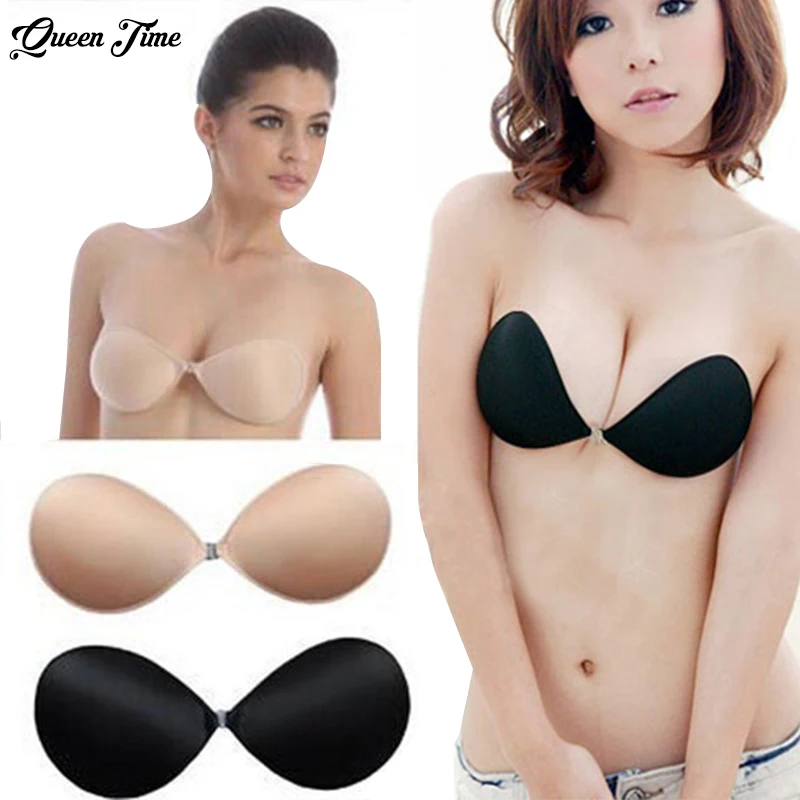 Сексуальная Sujetador Для женщин бюстгальтер Невидимый Push Up bra самоклеющиеся