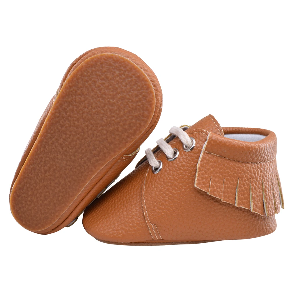 Детские резиновые туфли на шнуровке, мокасины для мальчиков, Прогулочные кроссовки, обувь для первых шагов, из искусственной кожи от AliExpress WW