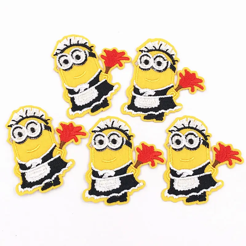 5 шт. хозяин Зонт с миньонами вышитые патч аппликация Шить Утюг на одежда патчи
