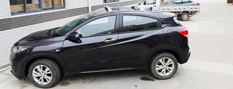 Новое поступление 4 шт багажник на крышу+ перекладина для Honda HR-V HRV X-RV Vezel-, может загружаться 96 кг, утолщенный алюминиевый сплав