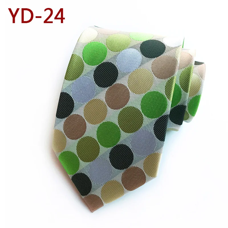 YD-24 Винтажные мужские галстуки 8 см., галстуки для формального платья, галстуки, повседневные Галстуки в горошек, деловые шелковые галстуки для свадьбы, вечерние галстуки для жениха, мужские подарочные галстуки - Цвет: YD-24