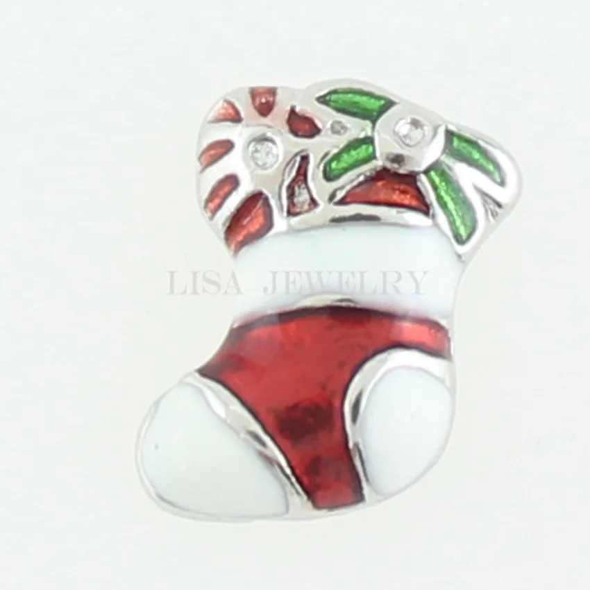 Новогодние эмалированные подвески в новогоднем стиле для чулок 10 шт./лот|floating