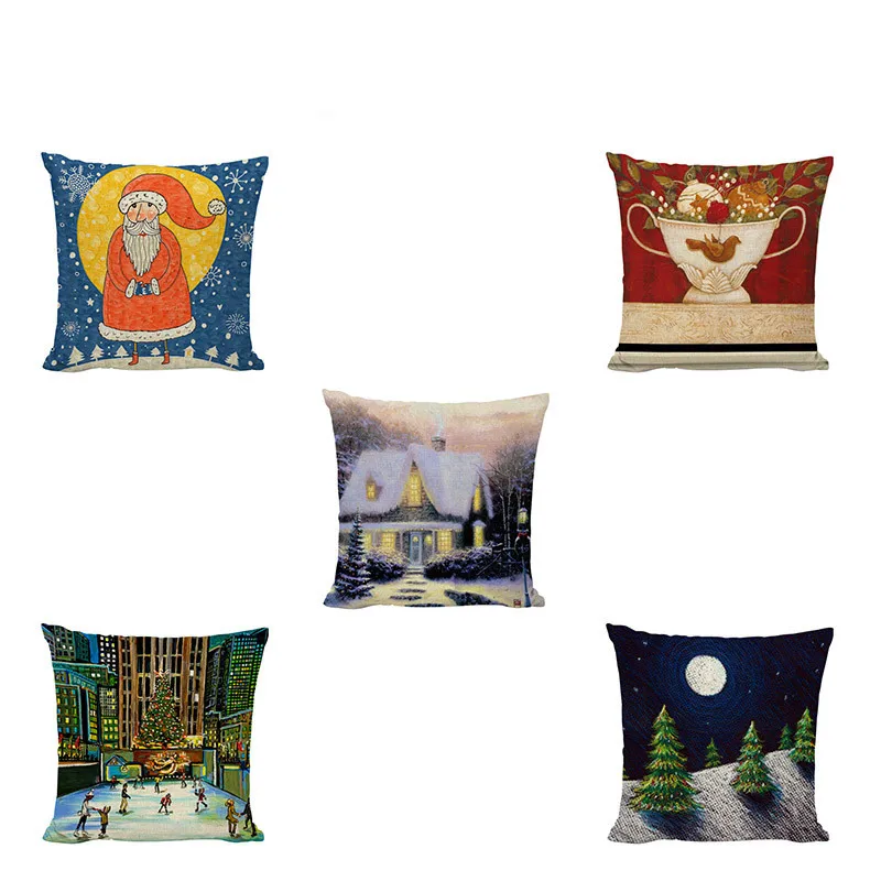 Романтический Рождество снег Мягкая обложка Санта Клаус елка Луна классический