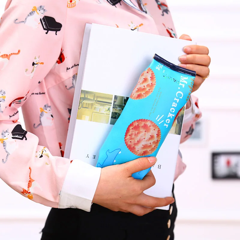 Симпатичные с изображением печенья макарон пенал для чехол из искусственной