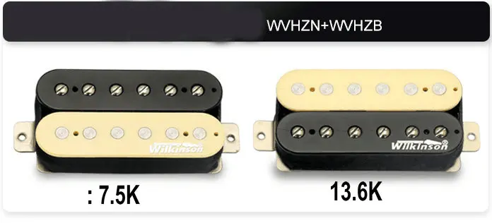 WHHBN and WHHBB Гитарные звукосниматели, оригинальные звукосниматели Wilkinson Alnico V Humbucker, звукосниматели с одной катушкой, металлические звукосниматели rock, сделанные в Корее - Цвет: WHHBN and WHHBB