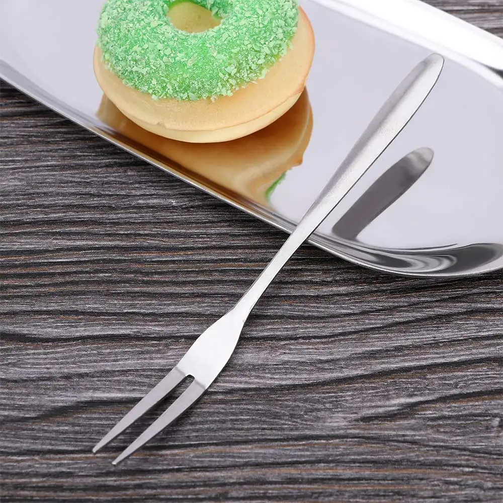 2 шт. нержавеющая сталь вилка для фруктов обеденная мука салат фруктовая торта