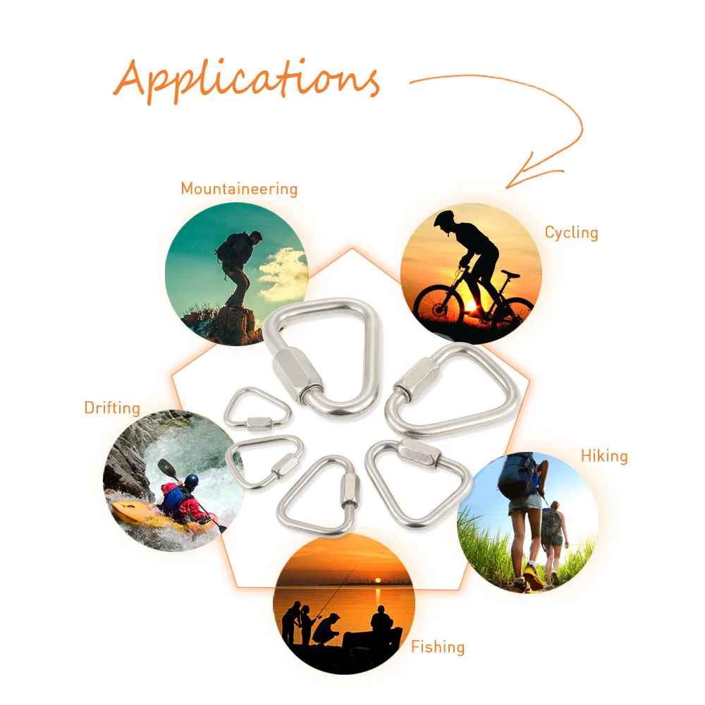 

NEW D Buckle Carabiner Rock Climbing Buckle Hanging Hook Equipment Carabiner Quick Link Lock Rope Buckle Camping Hiking