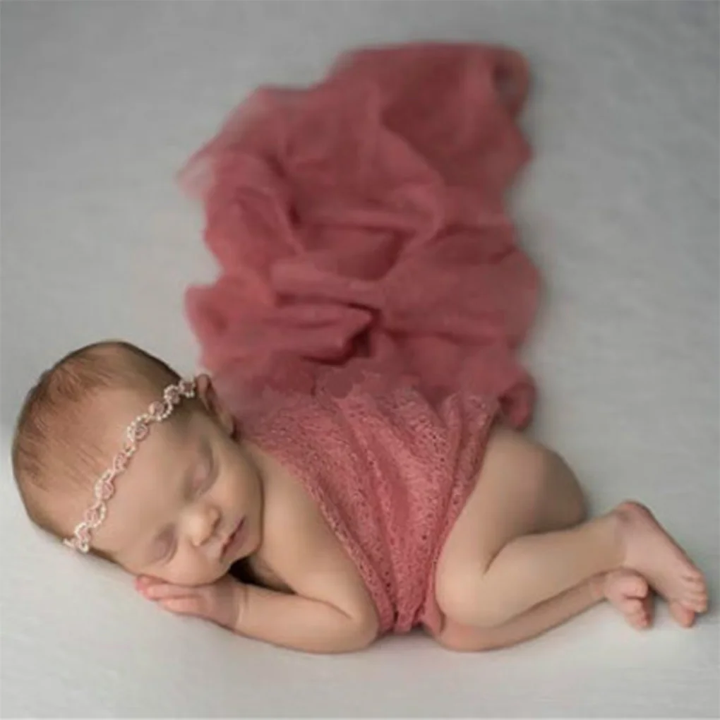 

2020 New Newborn Baby Solid Color Hollow Photograph Prop Blanket Infant Sleeping Swaddle Soft Blankets