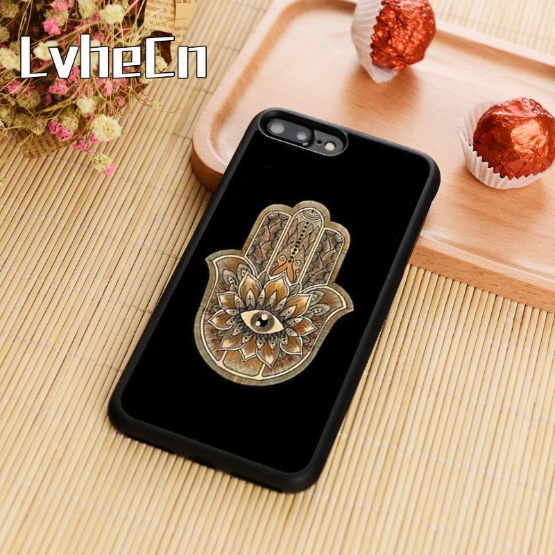 LvheCn Новый Хамса рука Фатимы чехол для телефона iPhone 5 6 6s 7 8 plus 11 pro X XR XS max samsung S7 edge S8 S9