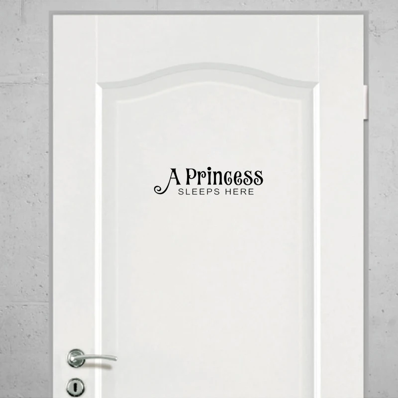 YOJA 25*6 5 см APRINCESS SLEEPS HERE девушка украшения в спальню стены стикеры двери наклейка D1