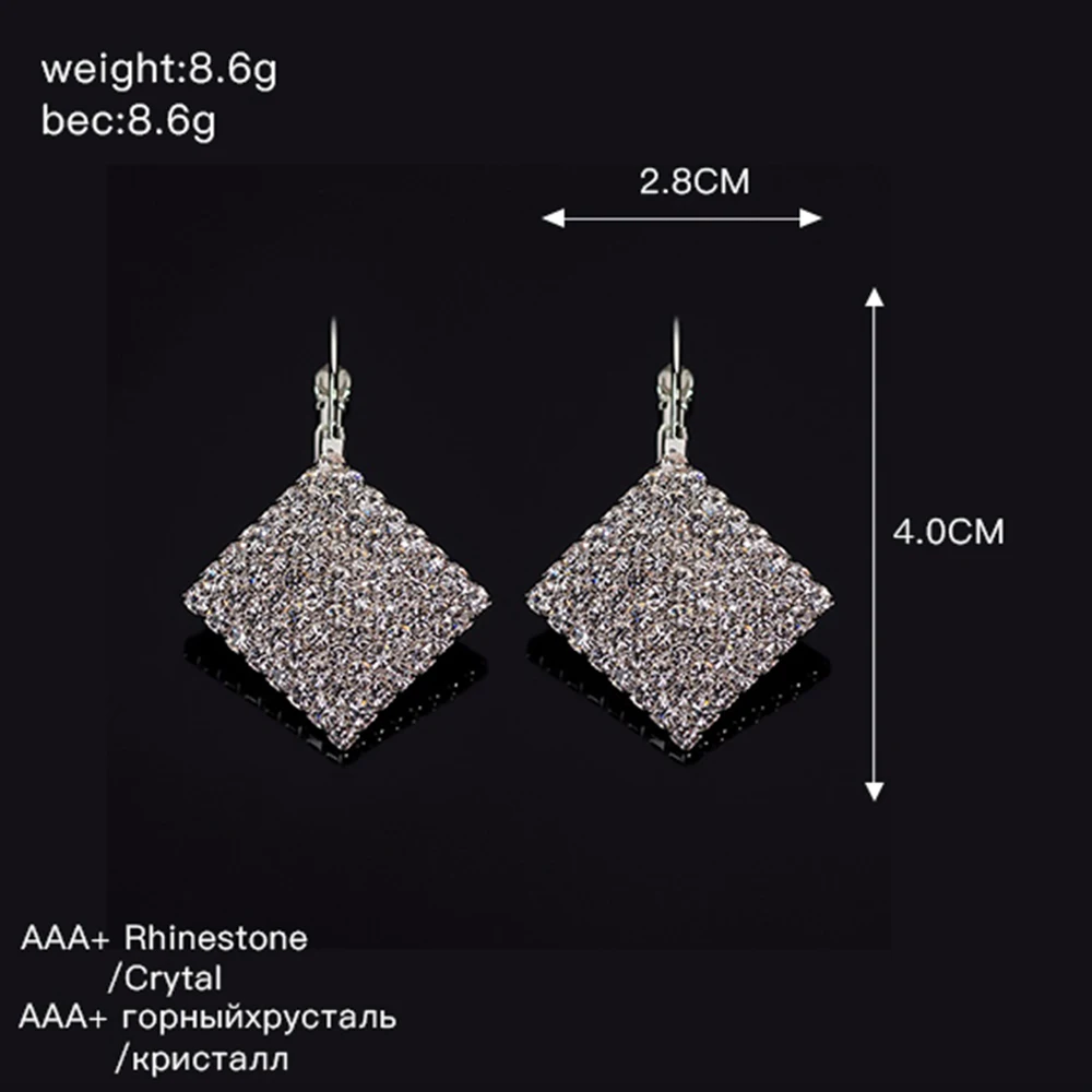 Квадратные серьги-гвоздики YFJEWE с золотым/серебряным покрытием микро-инкрустация