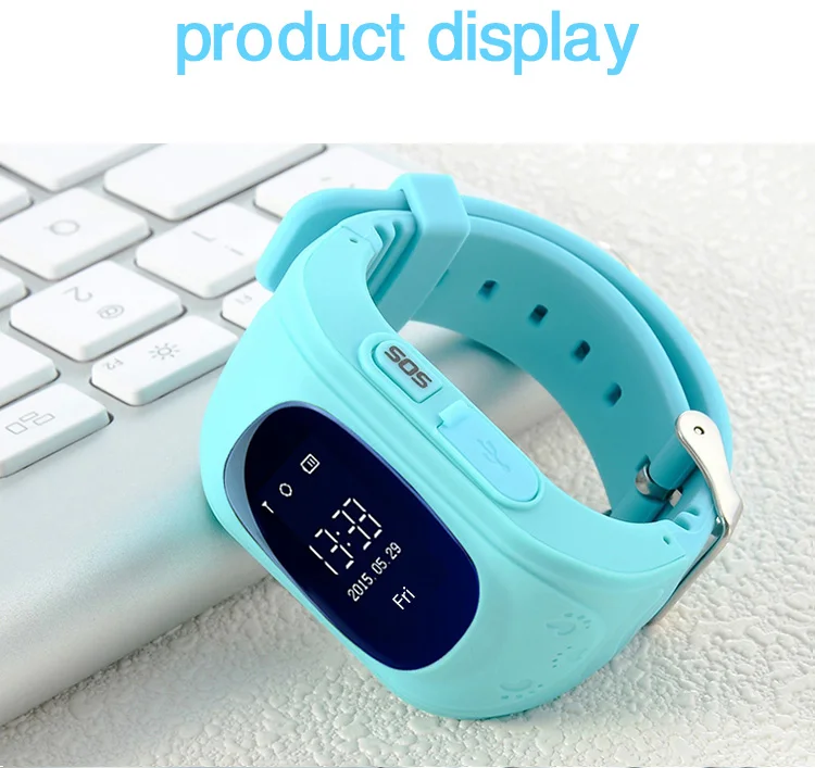 blue Хит, gps трекер, часы для детей, браслет, браслет, SOS, аварийный oled-искатель, анти-потеря, носимые устройства, локатор, трекер Q50 - Цвет: blue