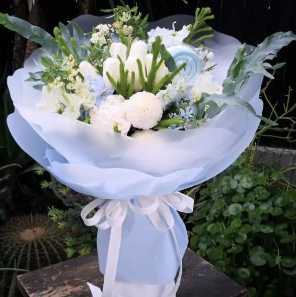 10 шт./компл. полупрозрачная Водонепроницаемая Цветочная обертка бумага