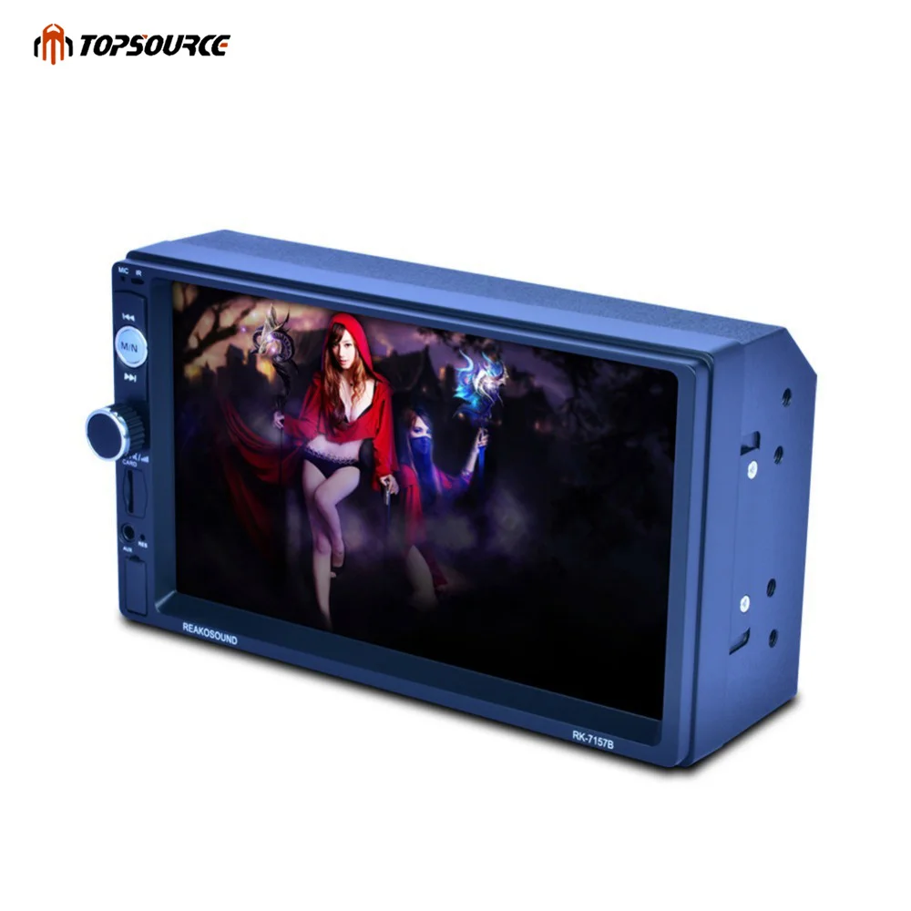 TOPSOURCE автомобильный DVD 7 дюймов сенсорный экран Bluetooth аудио автомобильное радио Rds