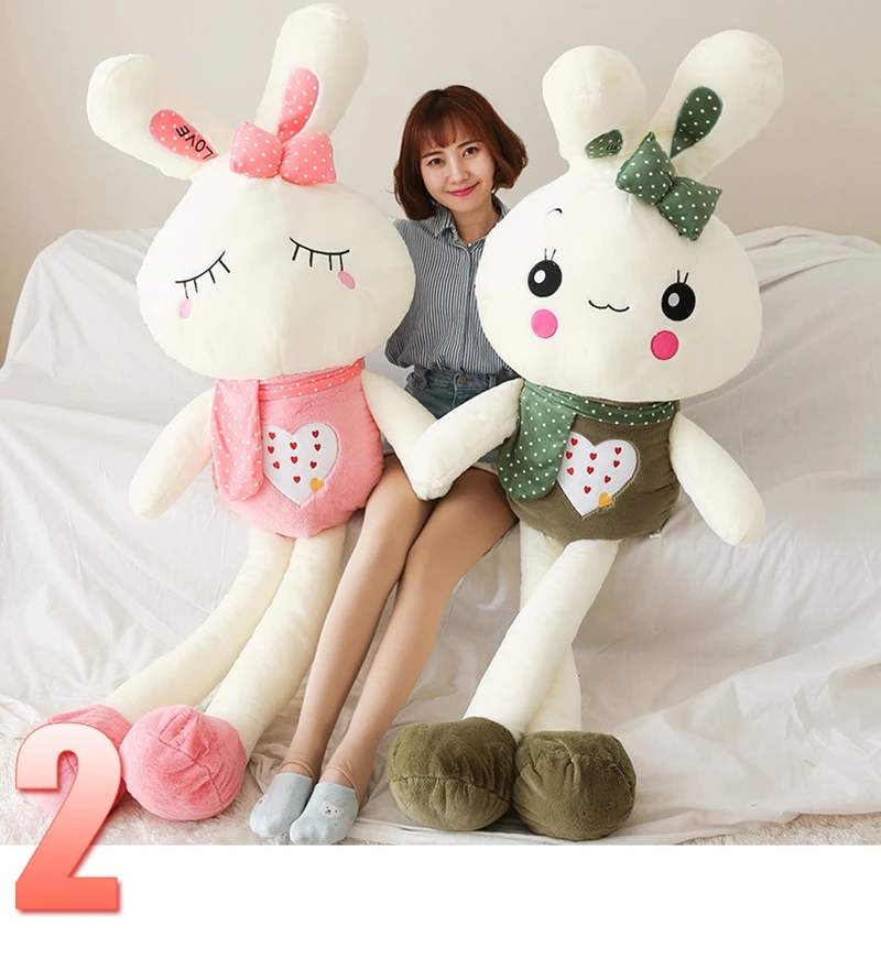 Dorimytrader кукла в виде плюшевого кролика Большая мягкая kawaii Мультфильм игрушка-кролик спящие куклы для девочки подарок 120 см 150 см 170 см