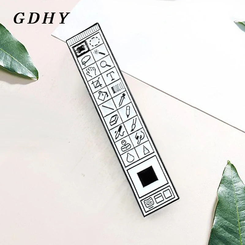 GDHY Cartoon PS Toolbar for Computer Painting Software Brooch Enamel Pins Backpack For Woman Lover Friends Badge Gifts | Украшения и