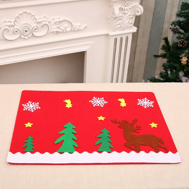 45*34 см Рождественский Скатерти посуда мат Кухня аксессуары 2018 рождественские