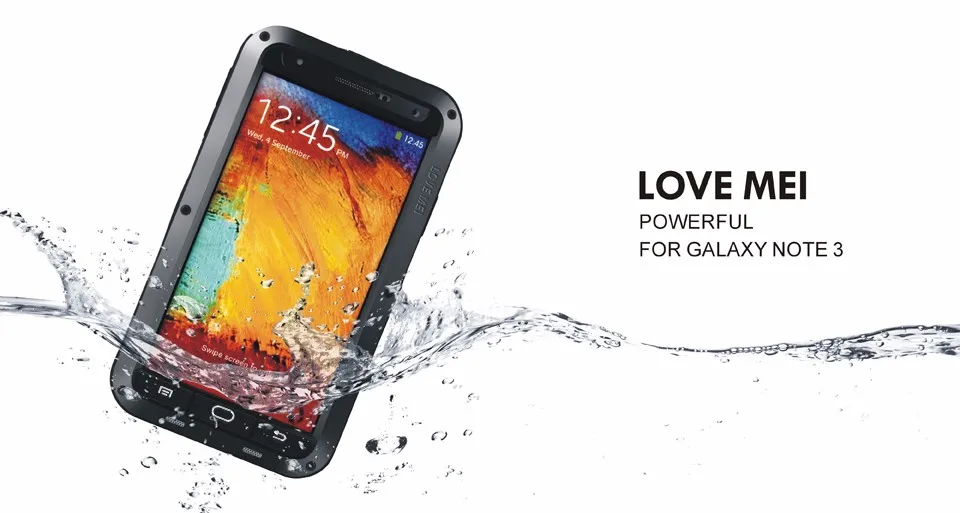 Водонепроницаемый алюминиевый металлический чехол Love Mei Life для SAMSUNG Galaxy S6 S7 Note 3 4 5 A3 A5 A7 A8000 A9 Alpha Cover