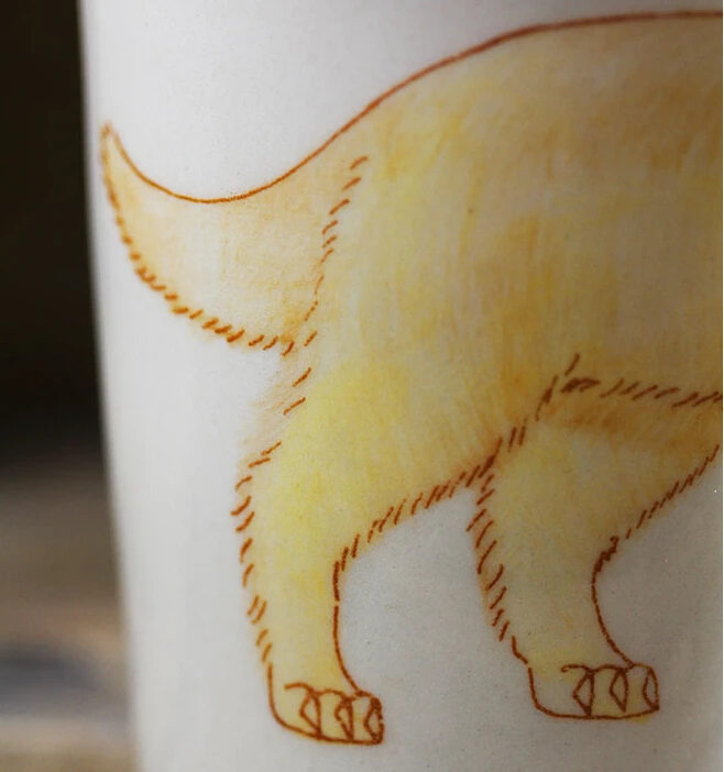 Новое поступление Высокое качество 3D одноцветное Кубок животных Собака Ручная