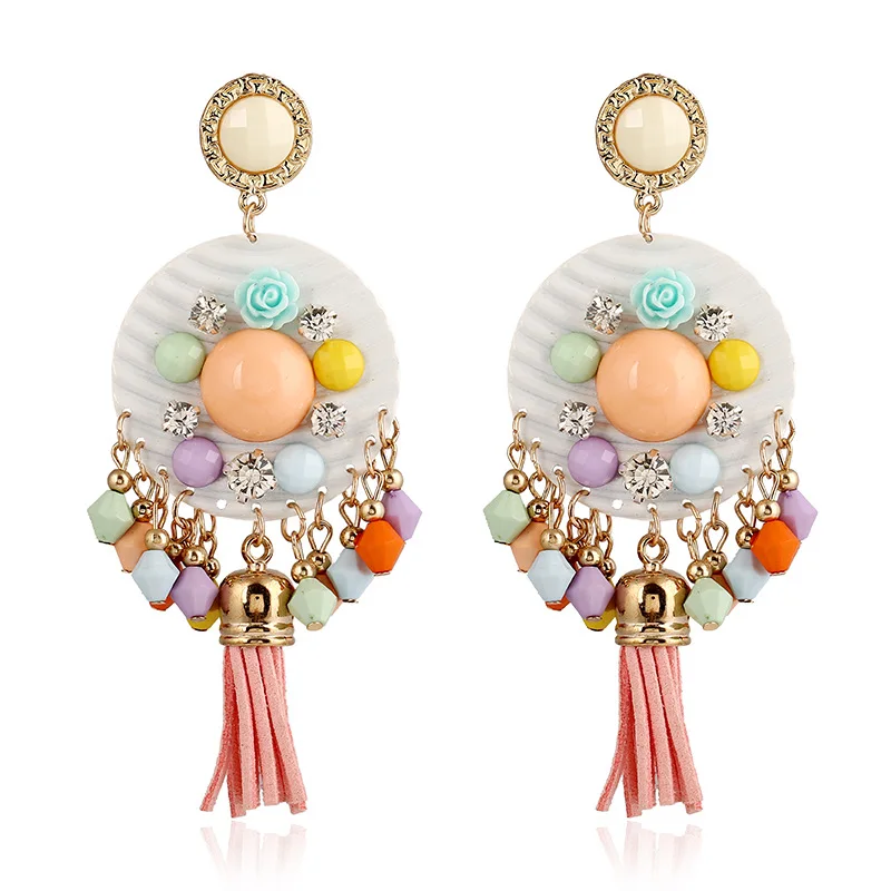 2017 Мода Акриловые Серьги Красочный Цветок Tessals Ювелирные Изделия Bijoux Элегантный