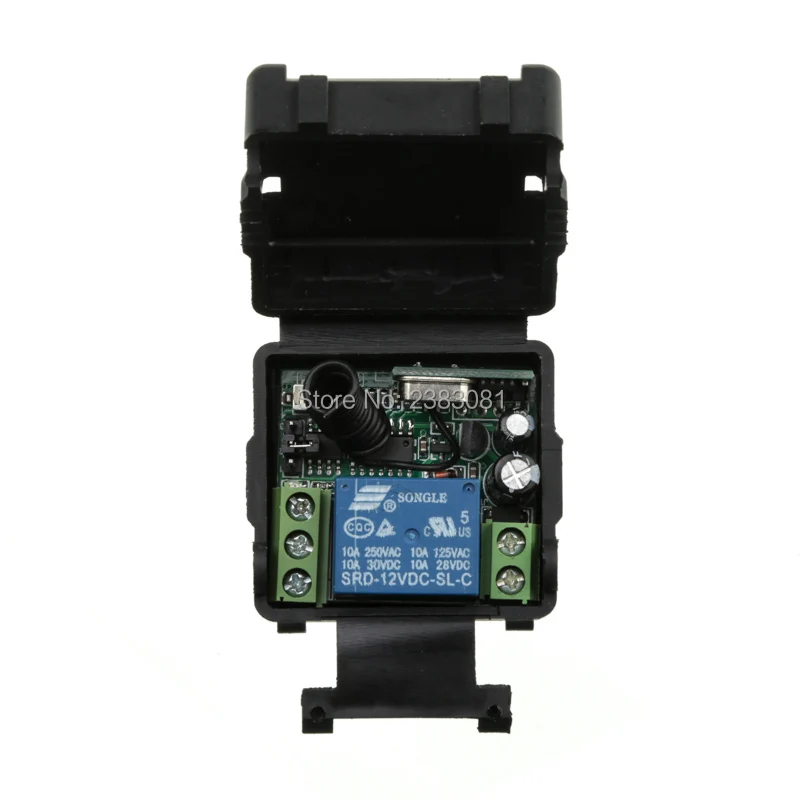 Новый приемник DC12V 1CH 10A 1 шт. + передатчик в форме эллипса 2 RF беспроводной