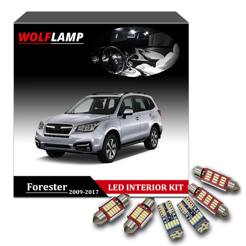 Wolflamp 10 шт. Белая светодиодная интерьерная с canbus автомобильные фары для 2009 2017 Subaru