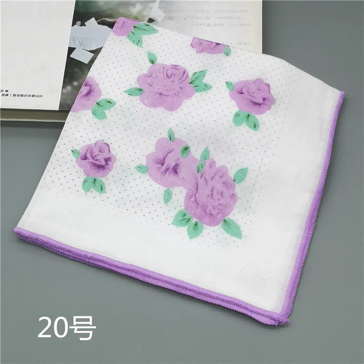 1pcs 1 шт.-5 шт. платок в цветочки леди цветочный женский платок Салфетка полотенца 35 см Новинка свадьба стол hanky RF2 - Цвет: 1pcs